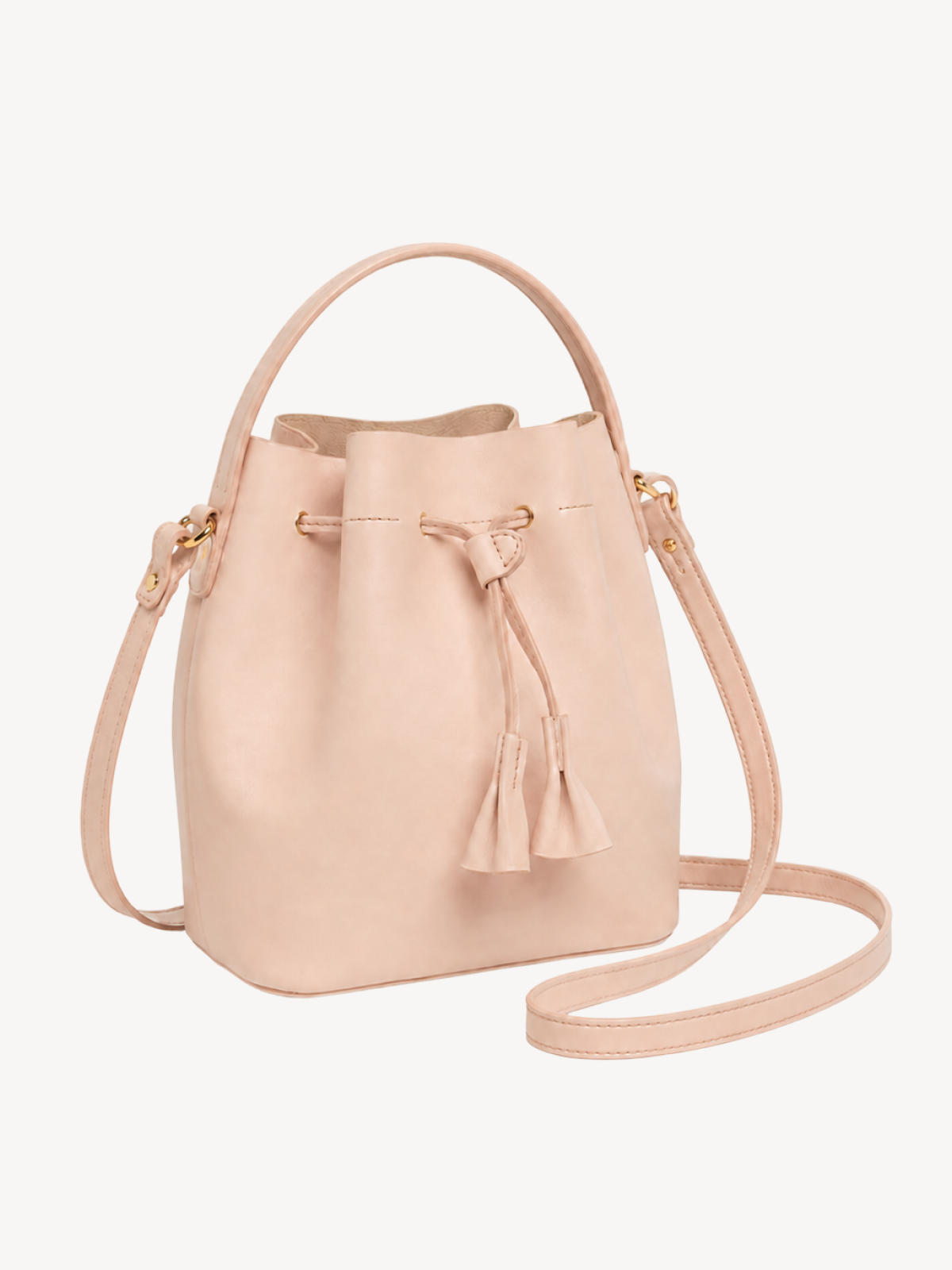 Soleil Drawstring Bucket Crossbody, back view