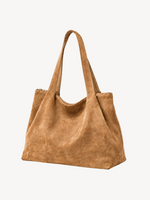 Sera Slouch Suede Tote in camel