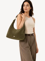 Rue Suede Shoulder Hobo, carry options