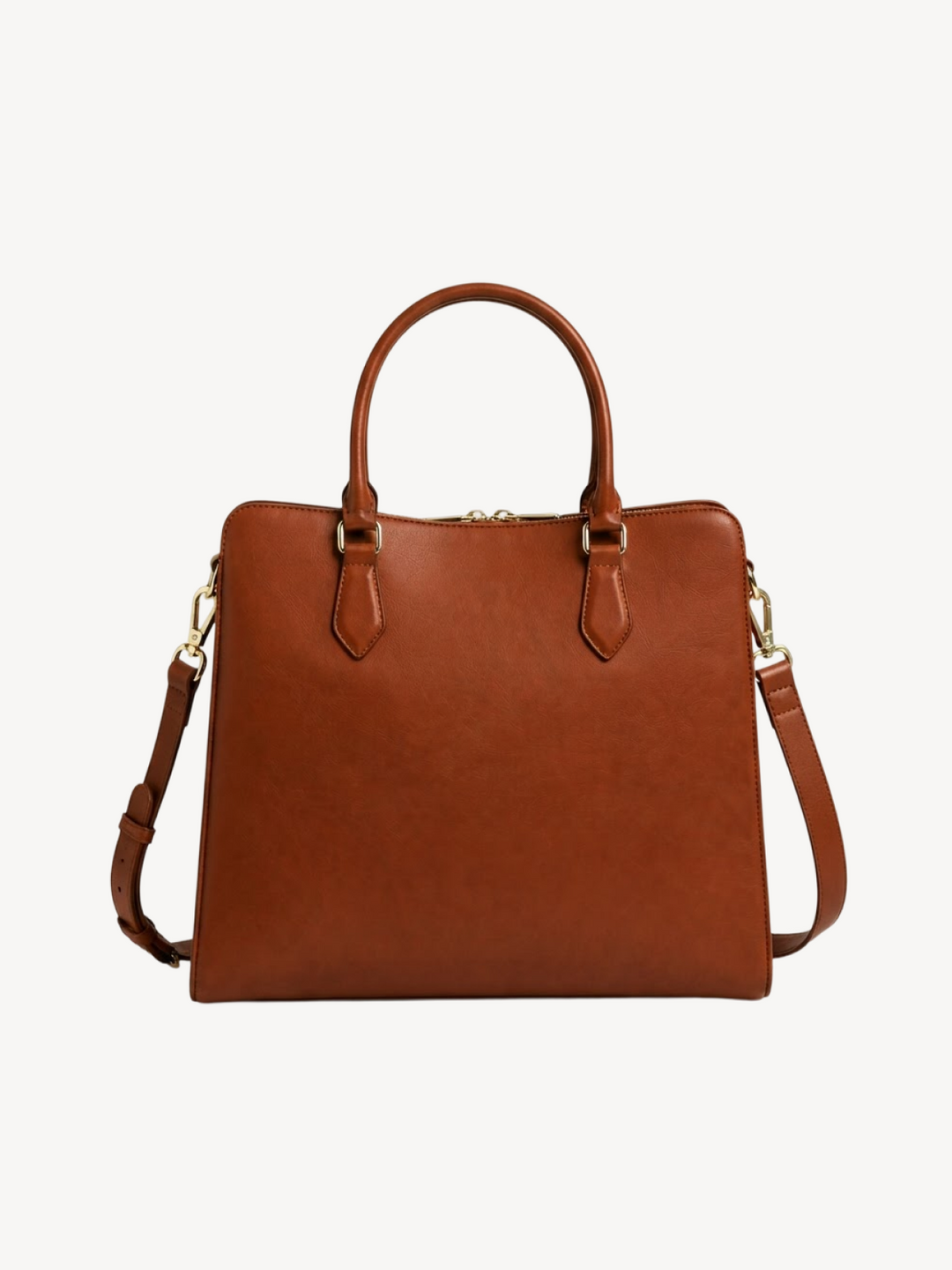 Anya Top-Handle Satchel in cognac