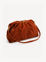 Muse Gathered Suede Clutch, view 8