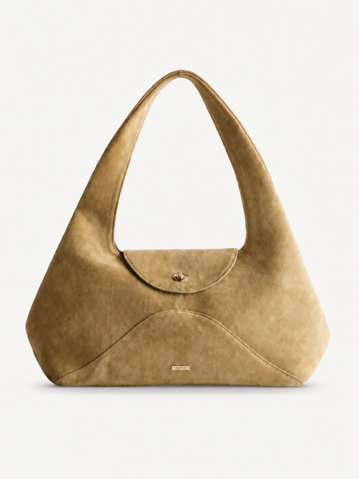 Aria Sculpted Suede Hobo material detail