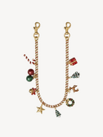 Christmas Keepsake Charm Chain with gold-tone chain and festive miniature charms