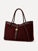 Noa East-West Suede Tote, view 8