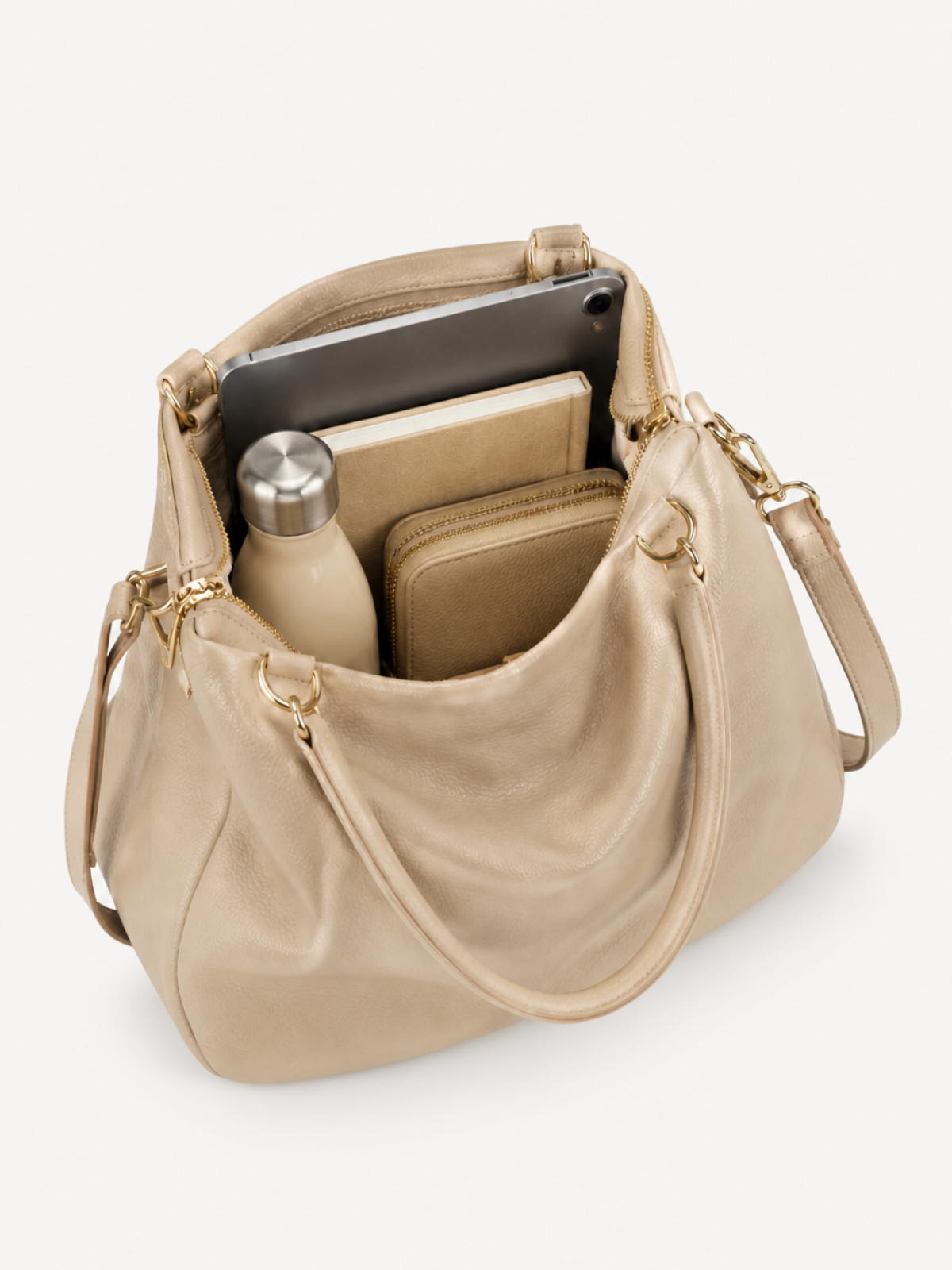 Vera Soft Leather Satchel, view 4