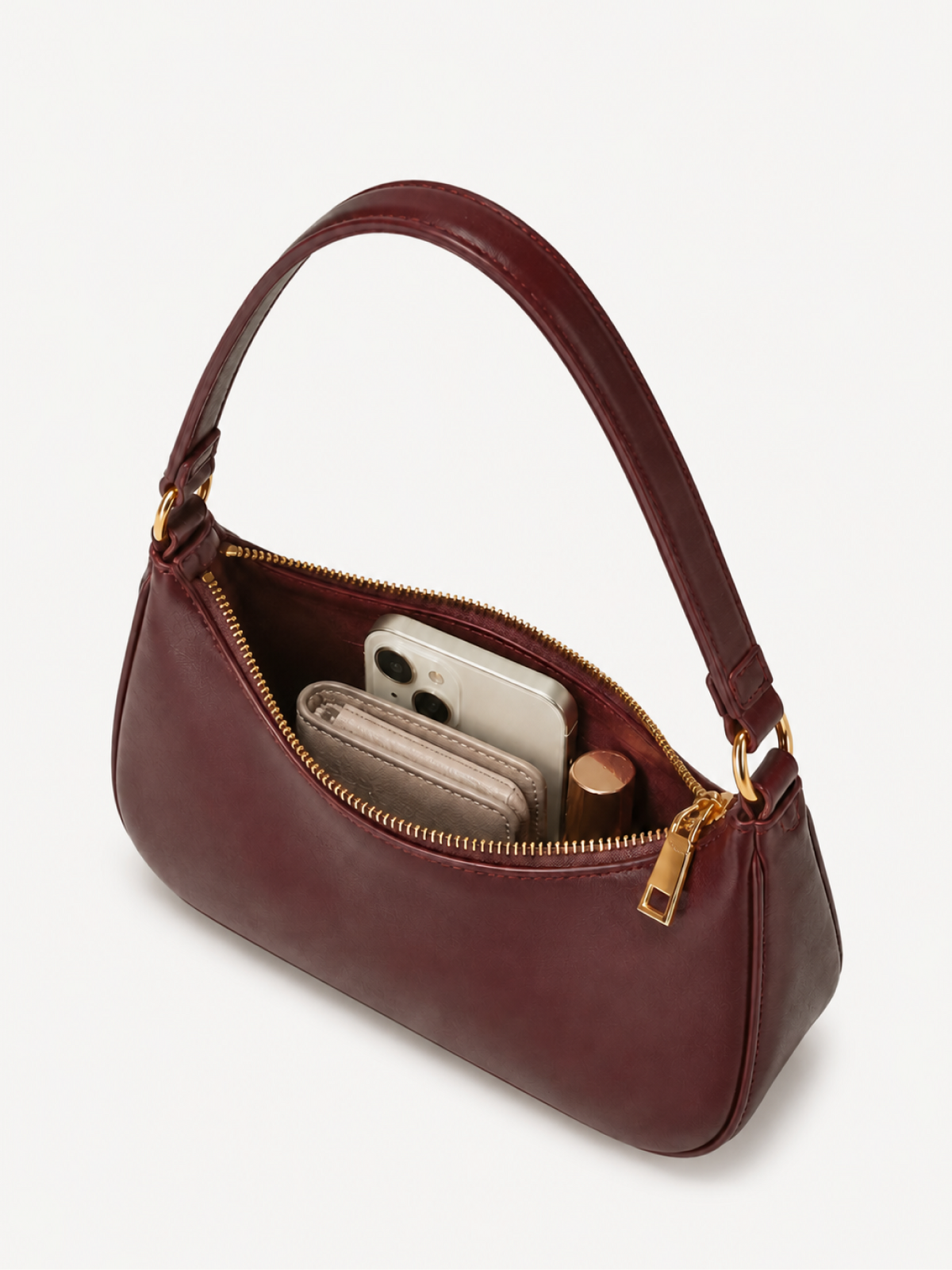 Suri Mini Leather Hobo, view 4