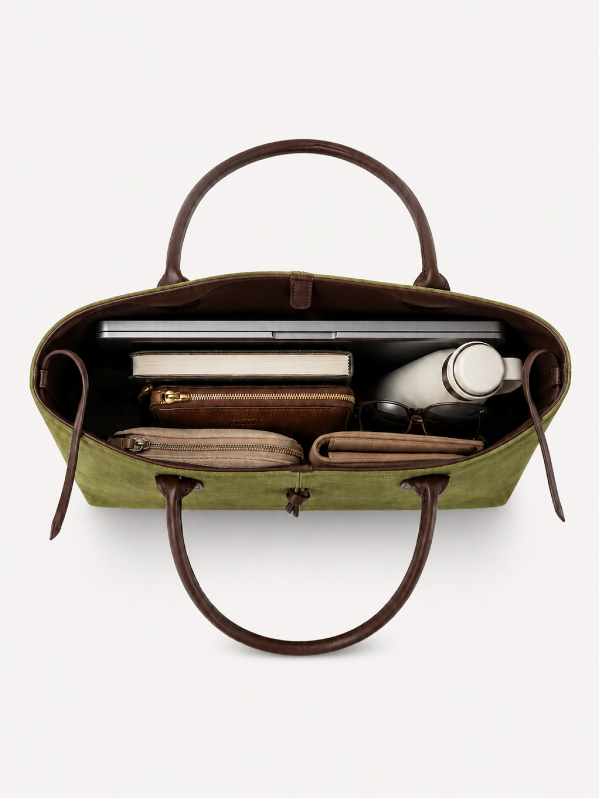 Linden Suede Tie Tote, view 5