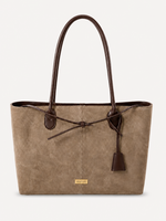 Linden Suede Tie Tote, view 8