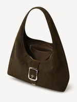 Halo Buckle Suede Hobo interior