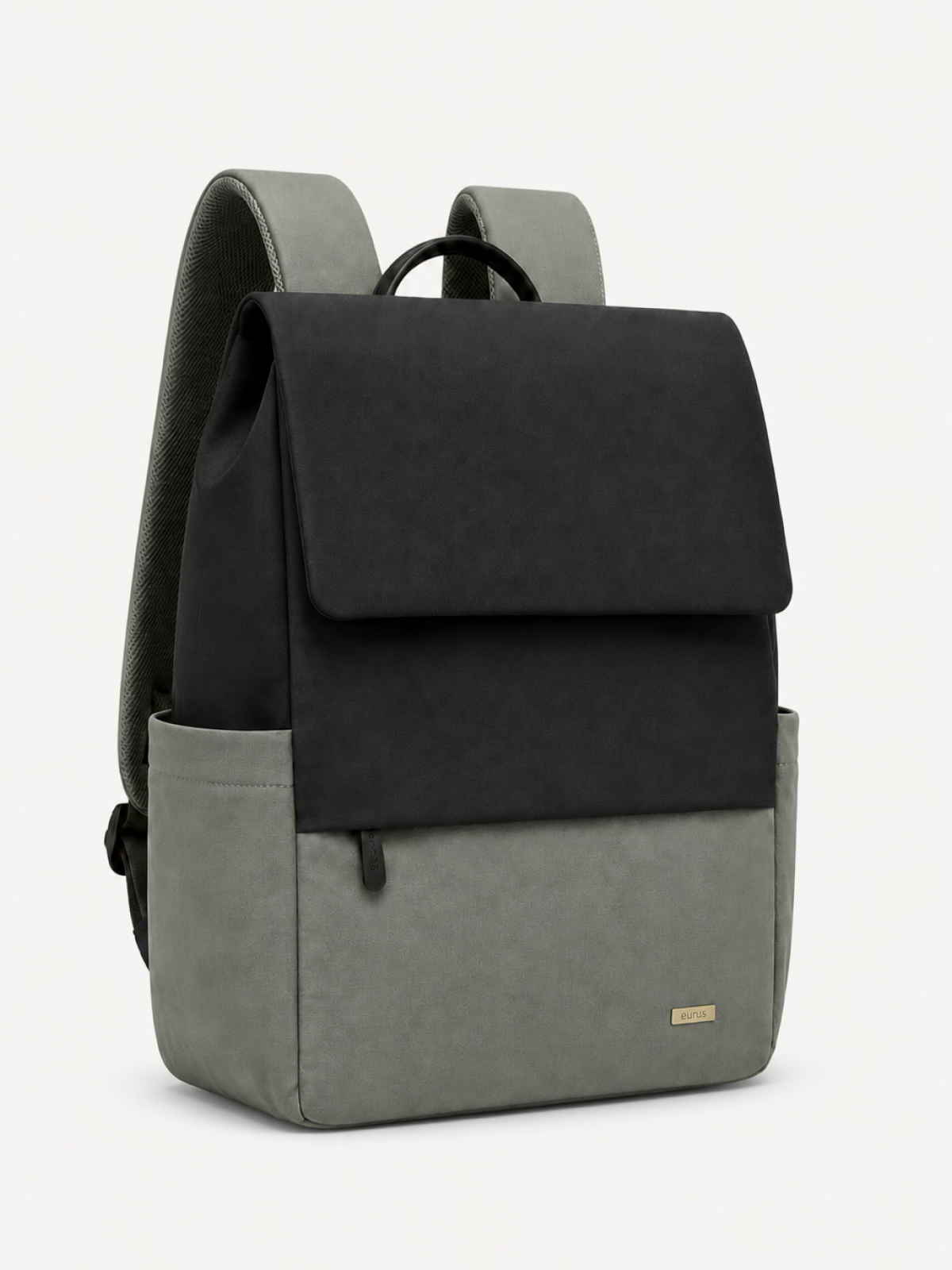 Cove Colorblock Flap Backpack, three-quarter view