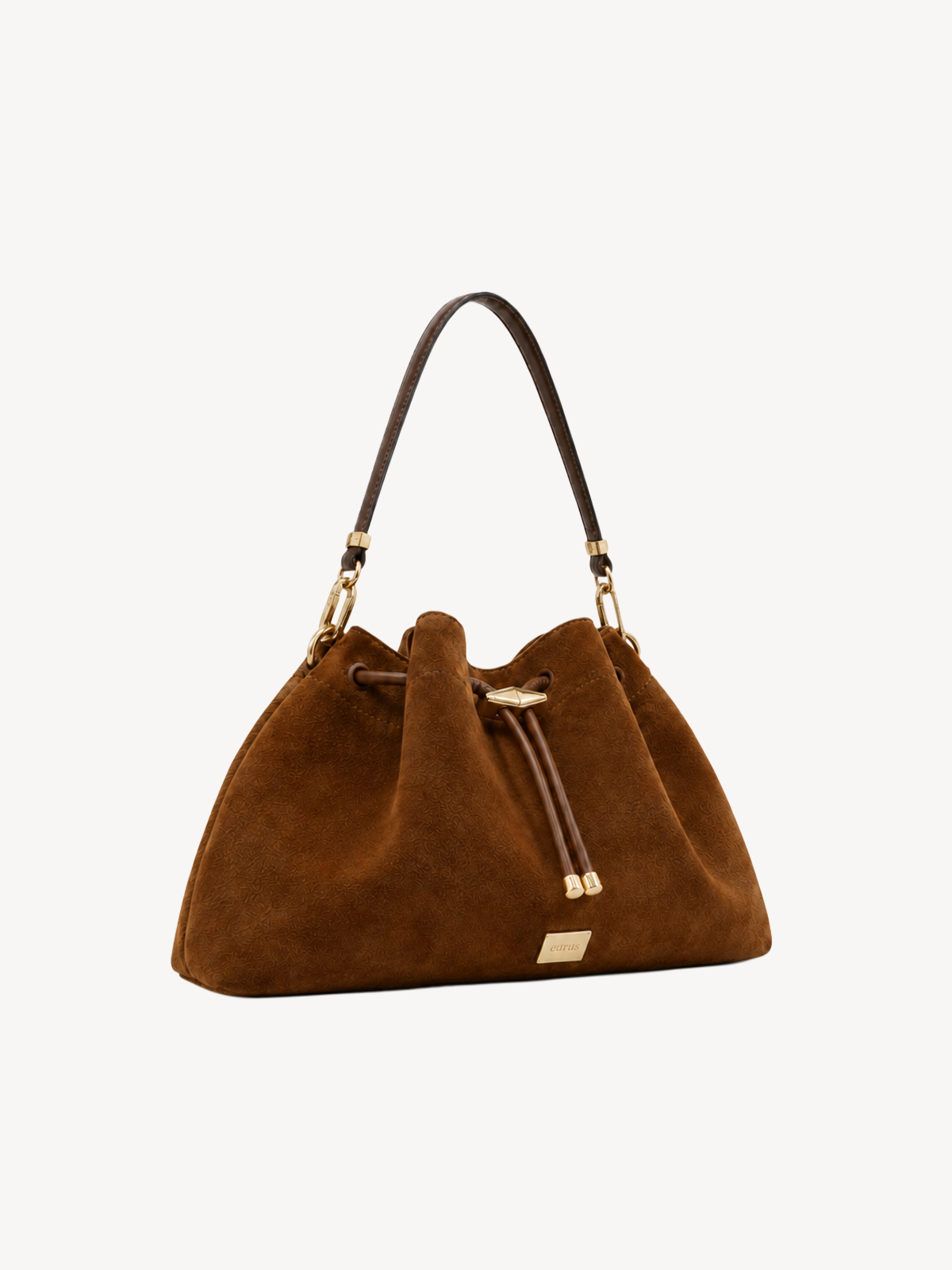 Tessa Drawcord Suede Shoulder Bag